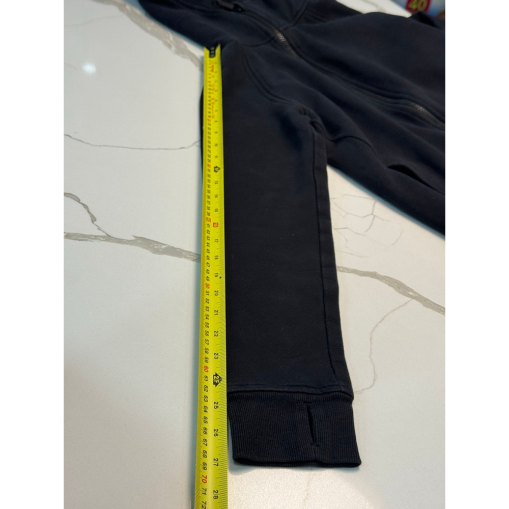 Lululemon Black Full Zip Hoodie Size 6 Fleece Thumbholes - Picture 4 of 6